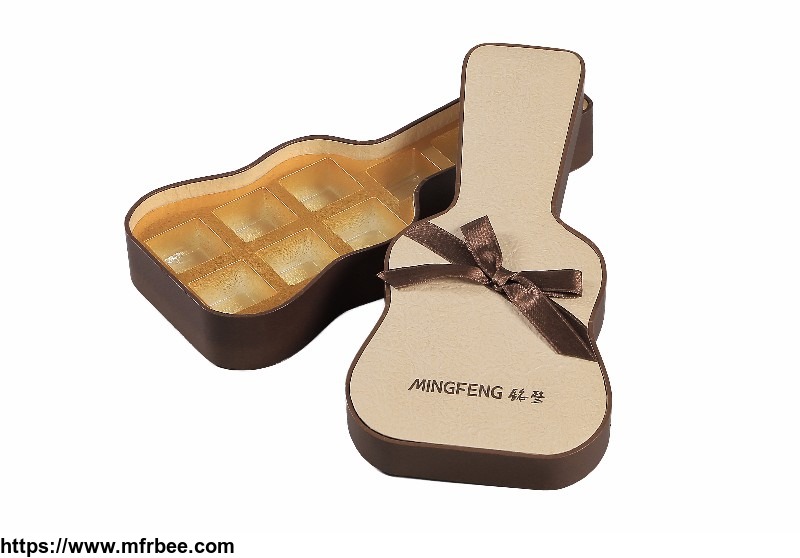 ribbon_decorated_guitar_shape_paper_chocolate_gift_box_and_food_packaging