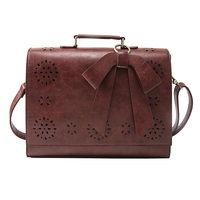 more images of Vintage Ladies PU Leather Laptop Bag Briefcase Crossbody Messenger Satchel Purse