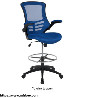 mid_back_mesh_ergonomic_drafting_chair_with_adjustable_foot_ring_and_flip_up_arms