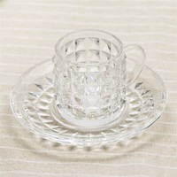 factory wholesale glass coffee and tea cup with tray