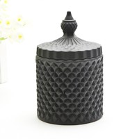 more images of Crafted White Color pineapple Storage Bottle Glass Candy Jar With lid Cover