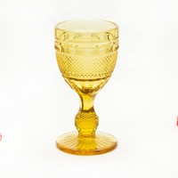 Wholesale Hand Made Antique Colored Glass Goblet/cheap colored wine glasses
