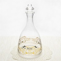 Luxuriant hand made red wine glass bottle