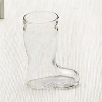 new cute gifts of shoe shape beer glass/glass beer boot/glass beer mug