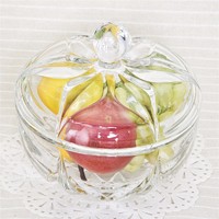 more images of Pumpkin shaped clear glass candy jar