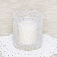 more images of Clear High Quality Candle Glass Cup with decals