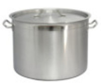 Short Body Stainless Steel Stock Pot With single Bottom
