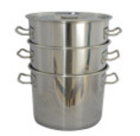 Oblique Style  Stainless Steel Tall Body Soup Barrel With Compound Bottom