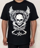 more images of harley skull motorcycles shorts sleeve men's t-shirts,20FM-99866