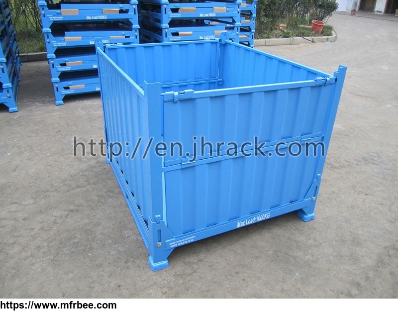 high_quality_folding_steel_box_pallet_stacking_container