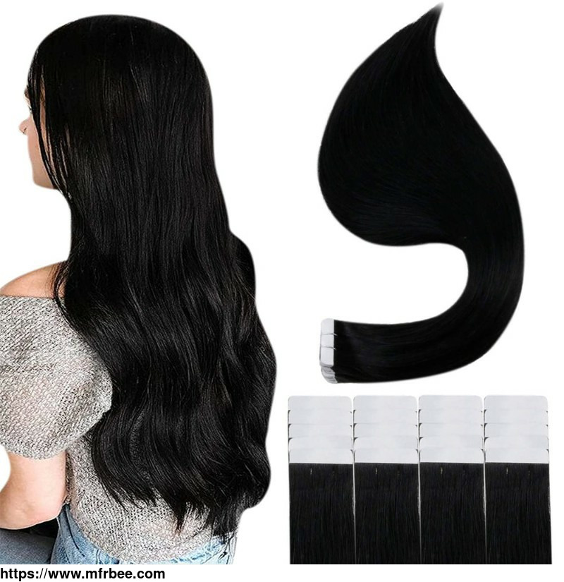 full_shine_tape_in_hair_extensions_100_percentage_remy_human_hair_jet_black_1_