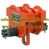 Manual trolley for hoist moving works