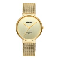 more images of FEATURES OF SS306-02 ALL GOLD WOMEN'S WATCH WITH MESH BAND AND SLIM BEZEL