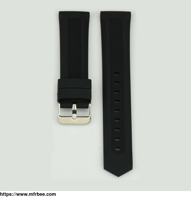 black_silicone_rubber_women_s_watch_band_manufacturer