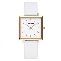 more images of SQUARE ROSE GOLD AND WHITE WOMEN'S WATCH IN STAINLESS STEEL AND LEATHER MANUFACTURER