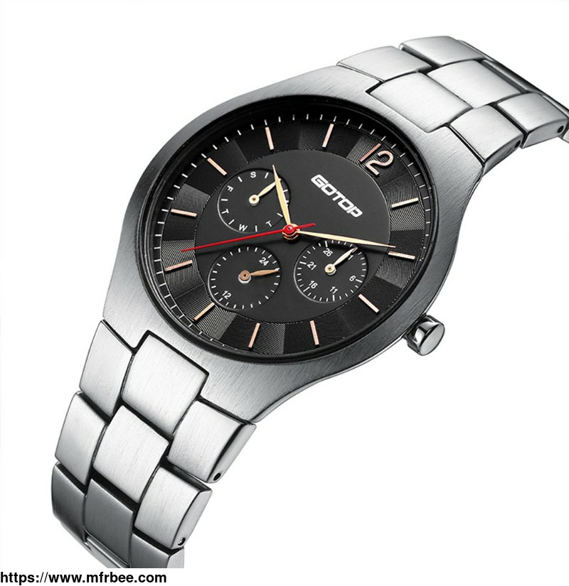 stainless_steel_men_s_watch_with_brushed_finish_and_built_in_metal_band_manufacturer