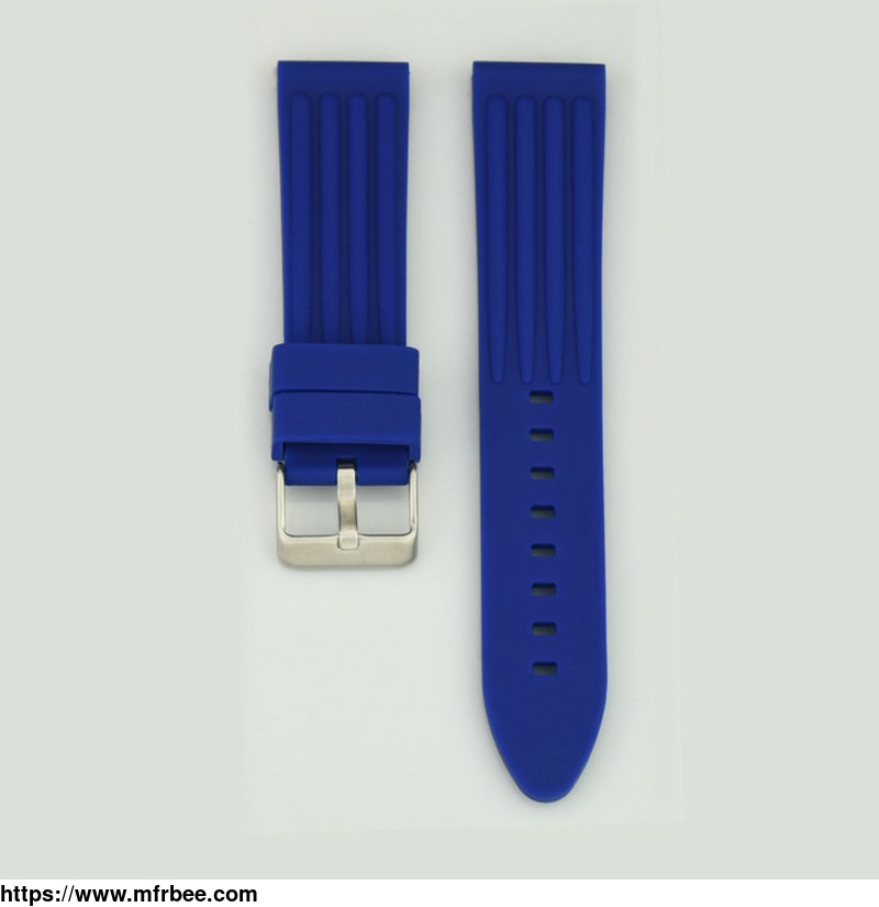 blue_silicone_rubber_watch_strap_manufacturer