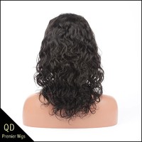  Chinese virgin hair loose curl lace front wigs