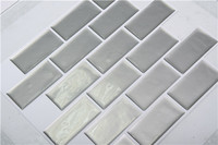 silver Linear Mosaic Composite Vinyl Wall Tile supplier