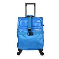 more images of polyester four wheels trolley luggage supplier