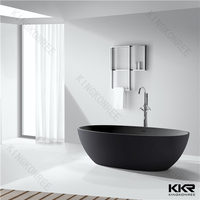more images of whole black solid surface bathtub