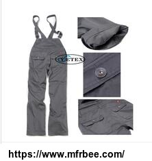 manufacture_reflective_anti_flame_grey_bib_overall_pants_with_pockets