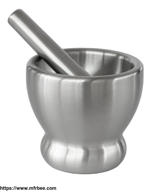 kitchen_tool_stainless_steel_mortar_and_pestle_garlic_press