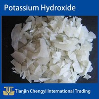 White Flakes Potassium Hydroxide 90% price used in alkaline batteries industry, soaps, high-class, detergents and cosmetics