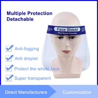 Plastic Full Face Shield  HD Clear Transparent Cover Cap PET Anti-Fog Mask