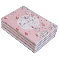 PVC customized promotional book cover liquid sequin quicksand notebook