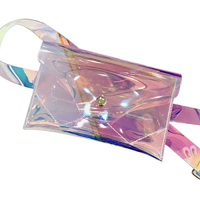 more images of Fashion Transparent Crossbody Woman Bag Laser Ladies Jelly Bag Waist Bag