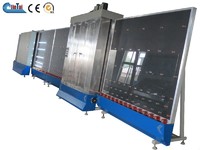 insulating glass machine glass washing and combining line with roller press machine