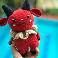 more images of halloween devil doll amigurumi crochet