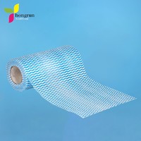 more images of Spunlace Nonwoven Anti-microbial Food Service Towel Household Car Cleaning Wipe Roll