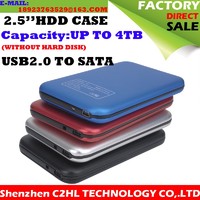 usb2.0 external hdd box 2.5 hdd enclosure to sata hdd case