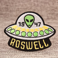 more images of Alien In The UFO Custom Embroidered Patches