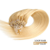 more images of Bleach blonde nail tip hair extensions