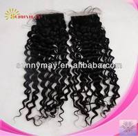more images of Bleached Knots Lace Top Closure Deep Curl Swiss Lace