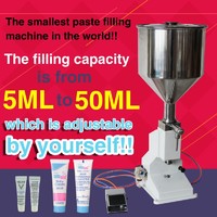 5ML-50ML with capper,pneumatic single nozzle liquid cream sauce filling machine
