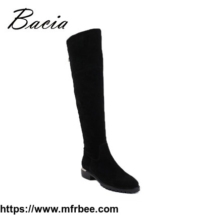 women_black_over_knee_boots_sheep_suede_leather_boots