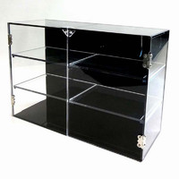 Display Shelf Acrylic Double Door Showcase Box