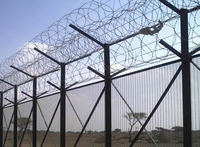 more images of High security fencing - razor barbed wire on welded panels or chain link fence