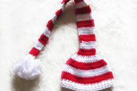 more images of 100% Cotton Handmade Crochet Christmas Hat for Girls