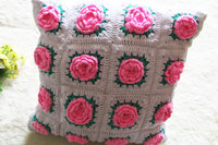 Wholesale Beautiful Handmade Flower Shape Crochet Pillow