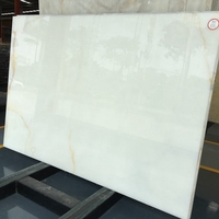 Translucent Snow White Onyx Marble Slabs Countertops Table Top Tiles