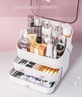 Box makeup Organizer for cosmetics Large capacity with lid Holder jewelry waterproof and dustproof YORO