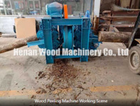 Wood peeling machine