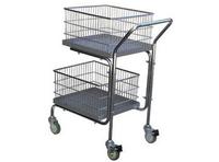 more images of Steel construction Double Tray & Double Basket Mail Cart