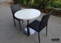 more images of KKR White Round Solid Surface Coffee Table, Coffee Shop Tables And Chairs