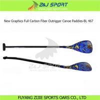 more images of New Graphics Full Carbon Outrigger Canoe Paddle BL 467